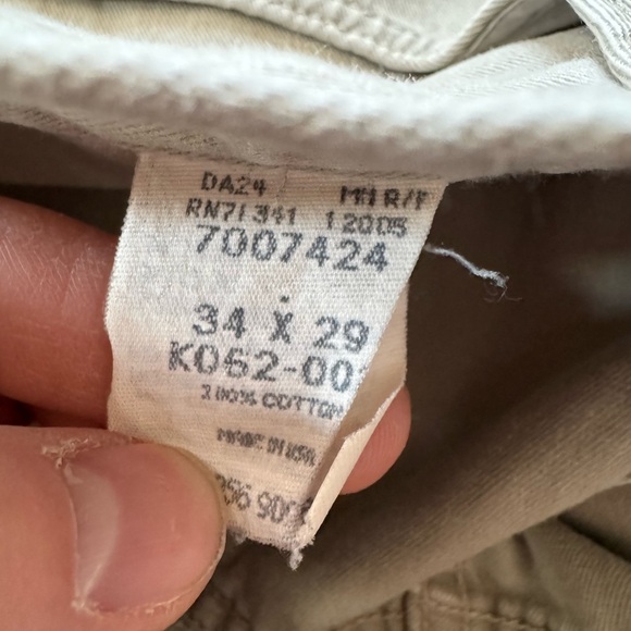 LL Bean Double L Relaxed Fit Khaki Pants Men Size 34X29 EUC - Picture 4 of 5